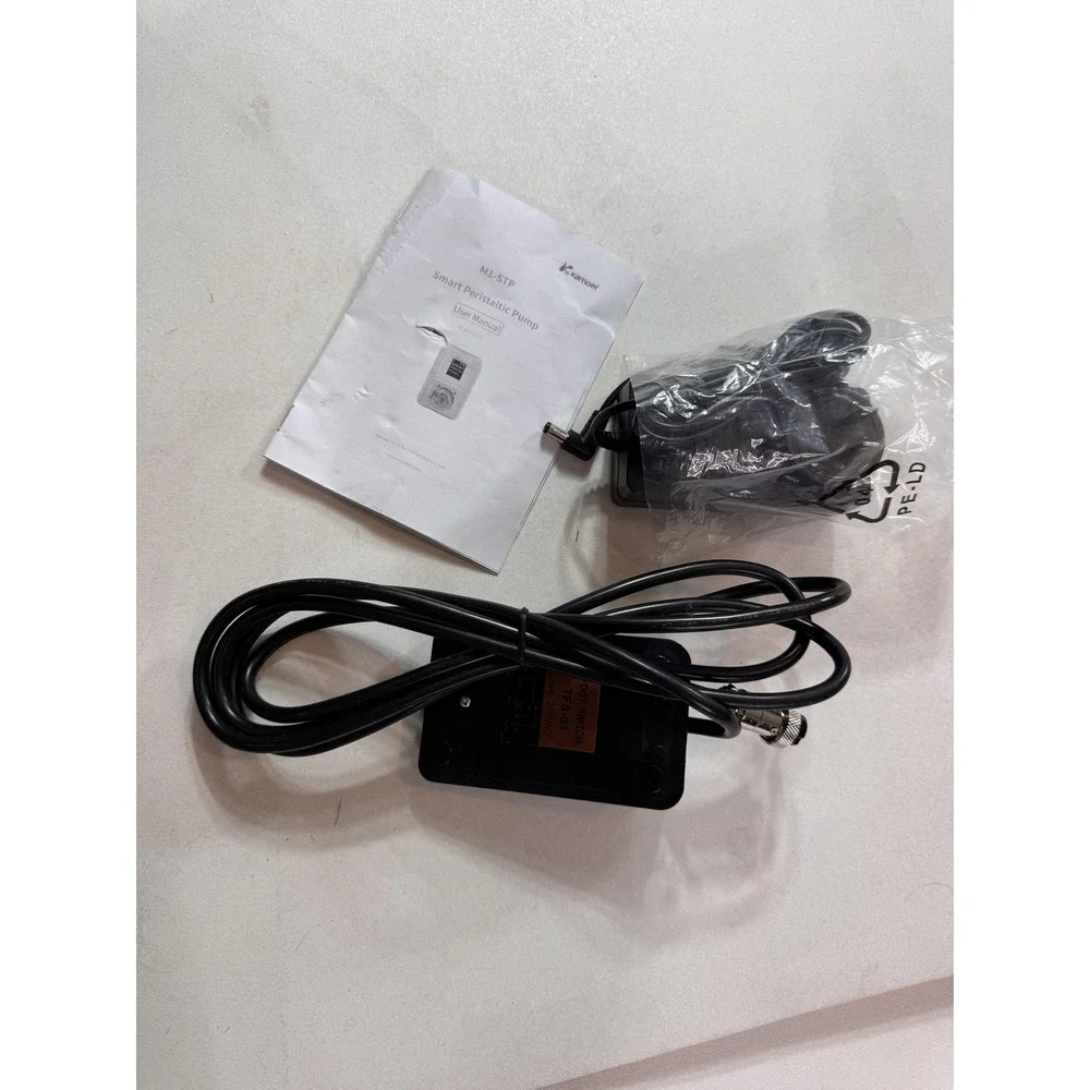 Kamoer M1 STP Portable Smart Peristaltic Pump Kamoer Foot Switch Tubing White
